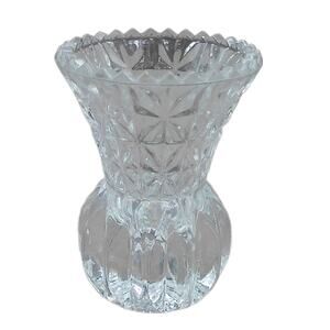 Princess House Toothpick Holder 3" Bud Vases Lead Crystal #468 Vintage